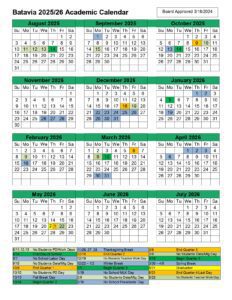 Batavia Local School District Calendar