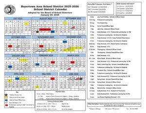 Boyertown Area School District School calendar 25-26