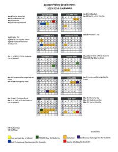 Buckeye Valley local schools calendar