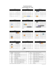Burrell School District calendar 25-26