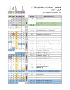 CCSD59, calendar 25-26