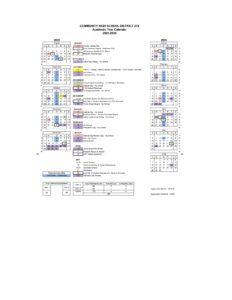 CHSD District 218 Calendar
