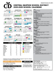 Central Dauphin School CALENDAR 25-26