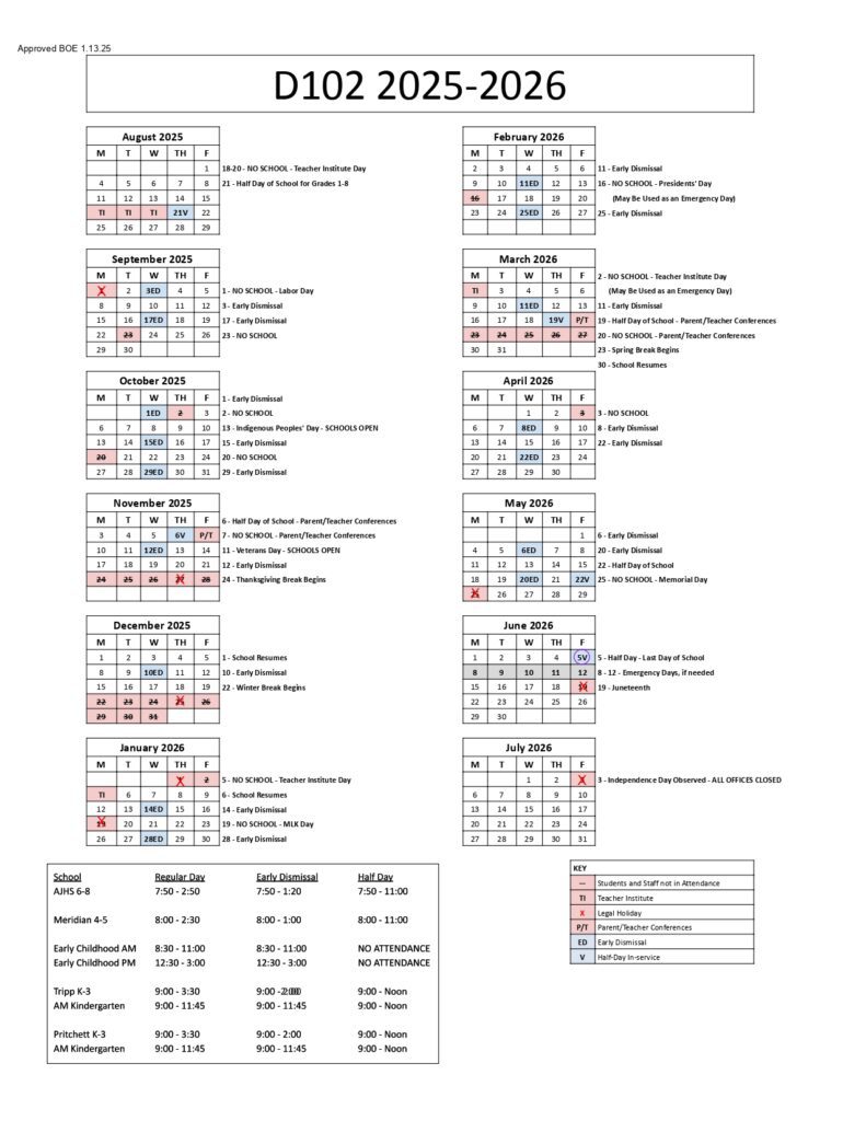 D102 District Calendar 25-26