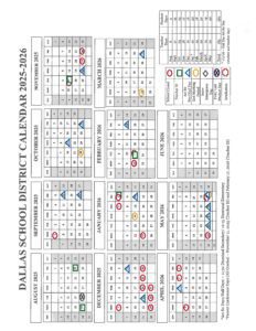 Dallas School District CALENDAR 25-26
