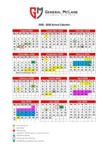 General McLane School calendar