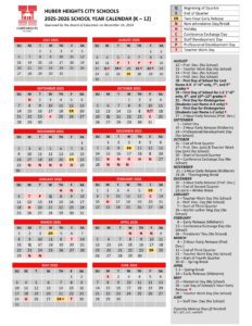 huber heights CITY SCHOOL CALENDAR