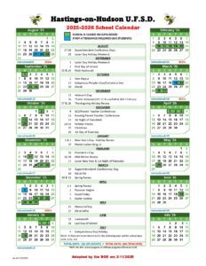 Hastings-on-Hudson UFSD CALENDAR