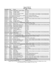 Homer CCSD 33C CALENDAR