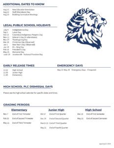 LISLE DISTRICT 202 CALENDAR 25-26
