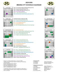 medina schools calendar
