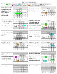 NWLSD CALENDAR