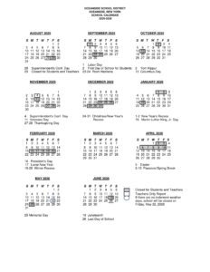 Oceanside School District Calendar