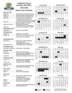 Olmsted Falls School District calendar revised