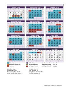 Parma City School District 25-26 calendar