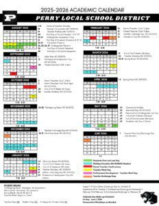 Perry Local School District calendar