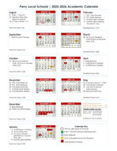 Perry Local Schools calendar