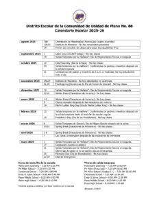plano cusd 88 calendar