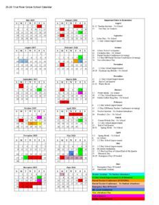 River Grove School Calendar Revised