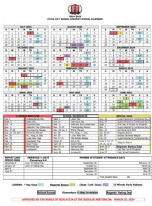 Utica City School District calendar 25-26
