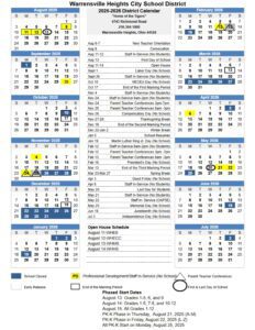 Warrensville Heights City School District 25-26 calendar