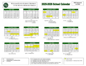 William Floyd School District calendar