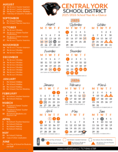 central york school district calendar