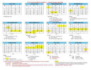 East Islip UFSD Calendar