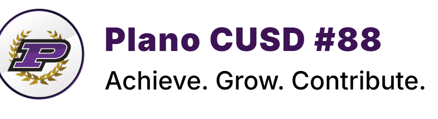 Plano Community Unit School CUSD 88  zCalendar 26-27 Updated Logo