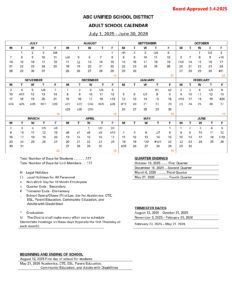 ABC USD CALENDAR