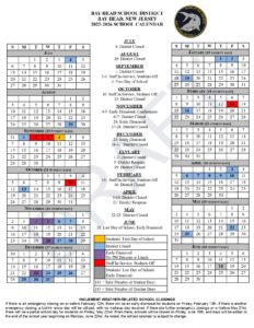 BAY HEAD SCHOOL calendar 25-26 Revised