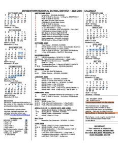 Bordentown Regional School District calendar