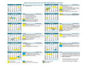 BLAND COUNTY PUBLIC SCHOOLS CALENDAR