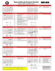 Bound Brook School District calendar