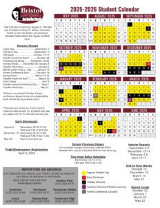 briston tennessee city schools calendar