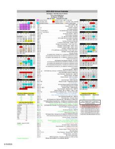 Burlington Township School District calendar