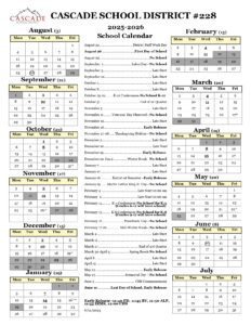 cascade school district CALENDAR
