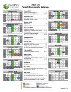 CLOVER PARK SCHOOL DISTRICT CALENDAR