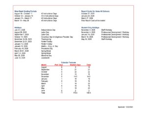 Colonial Heights Public Schools CALENDAR