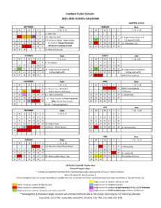 cranford public schools calendar