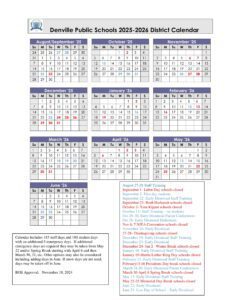 Denville Township School District CALENDAR