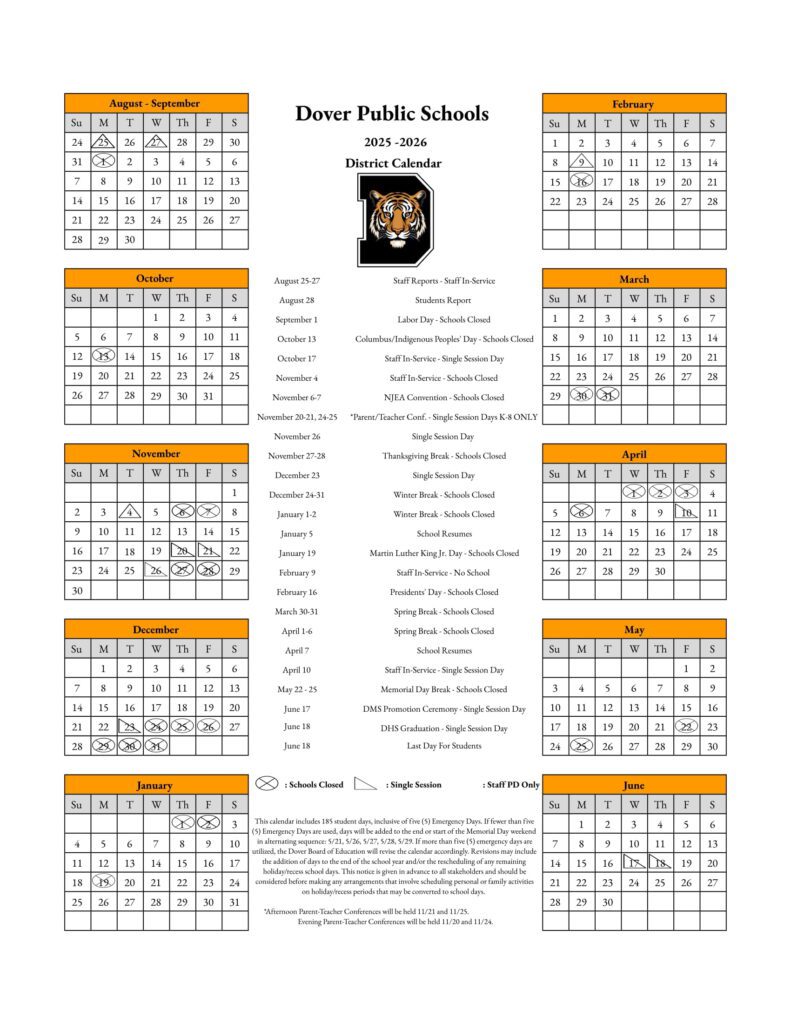 dover public schools calendar