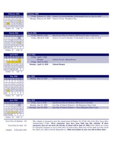 EATON TOWN SCHOOLS calendar