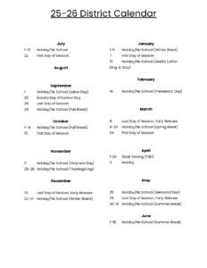 EDUPRIZE SCHOOLS CALENDAR
