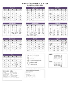 fort recovery local schools calendar