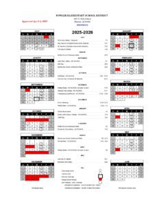 FOWLER ELEMENTARY SCHOOL DISTRICT CALENDAR