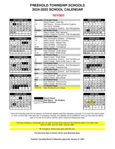 Freehold Township Schools (1) calendar
