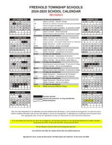Freehold Township Schools (1) calendar