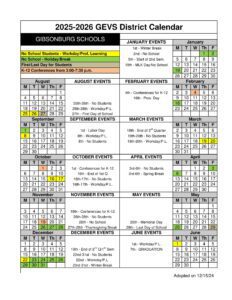 gibsonburg schools calendar