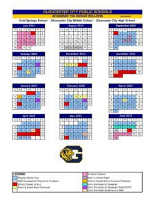 Gloucester City School District Calendar